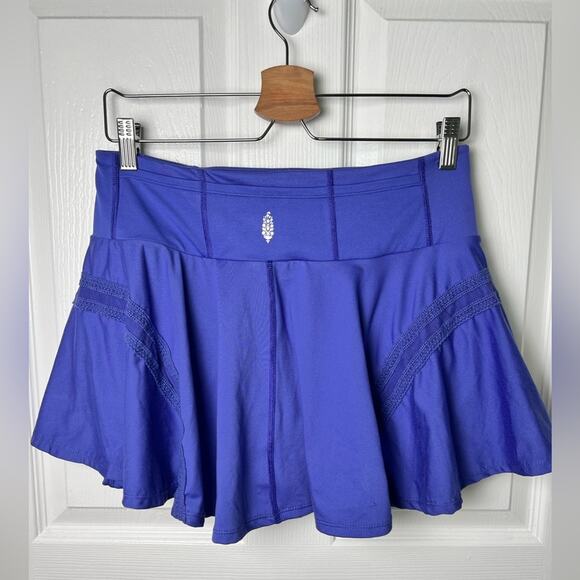 Free People Purple Pleated Lace FP Movement Pleats And Thank You Mini Skort L - Picture 8 of 11